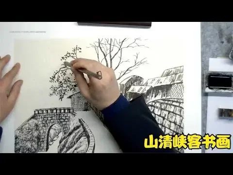 国画中画树，出枝，点叶的技巧，你学会了吗？