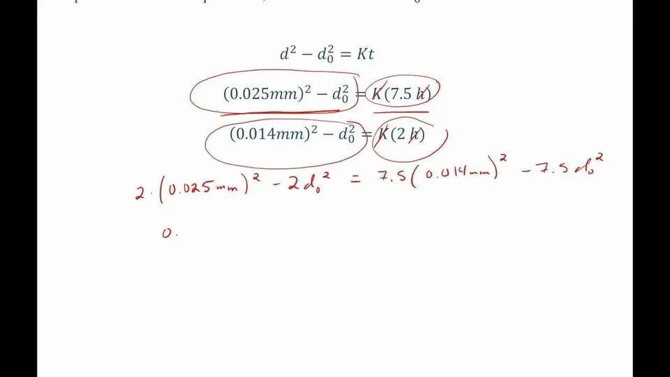 Grain growth and Hall Petch strength example problem