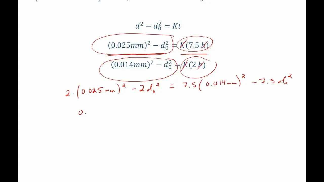 Grain growth and Hall Petch strength example problem