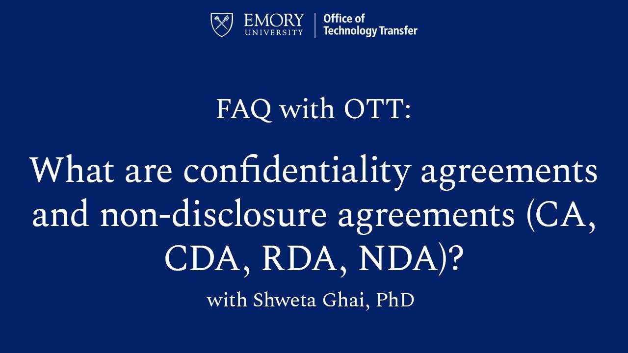 OTT: Confidentiality Agreements FAQ