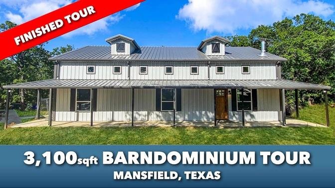 3100 sqft FINISHED MANSFIELD BARNDOMINIUM HOME TOUR Texas Best Construction