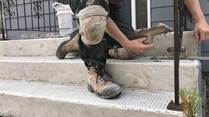 Concrete Stair Overlay with TF Structural - One day full resurface