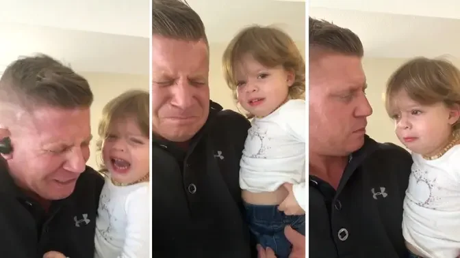 Genius US dad who tricks daughter into not crying is BACK and gives most over-the-top reaction yet
