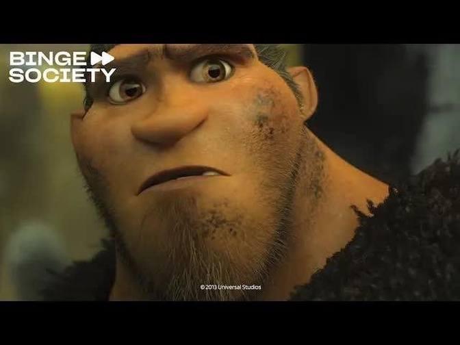 The Croods | Grug and Guy are stuck in a tar flow | Cartoon for Kids