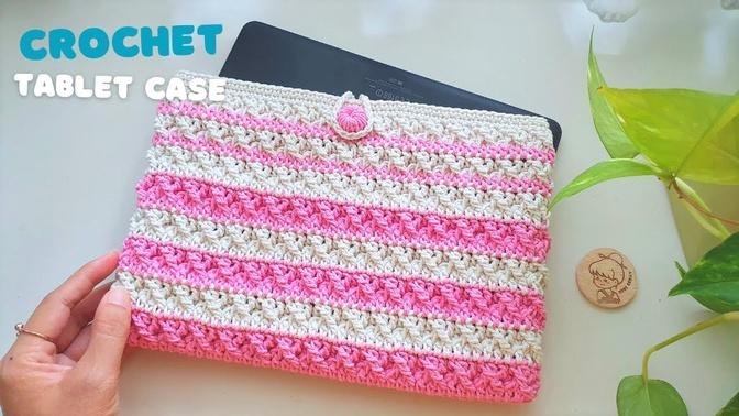 Step by Step Crochet Tablet Case with X - Crochet Stitch Pattern _ ViVi Berry Crochet