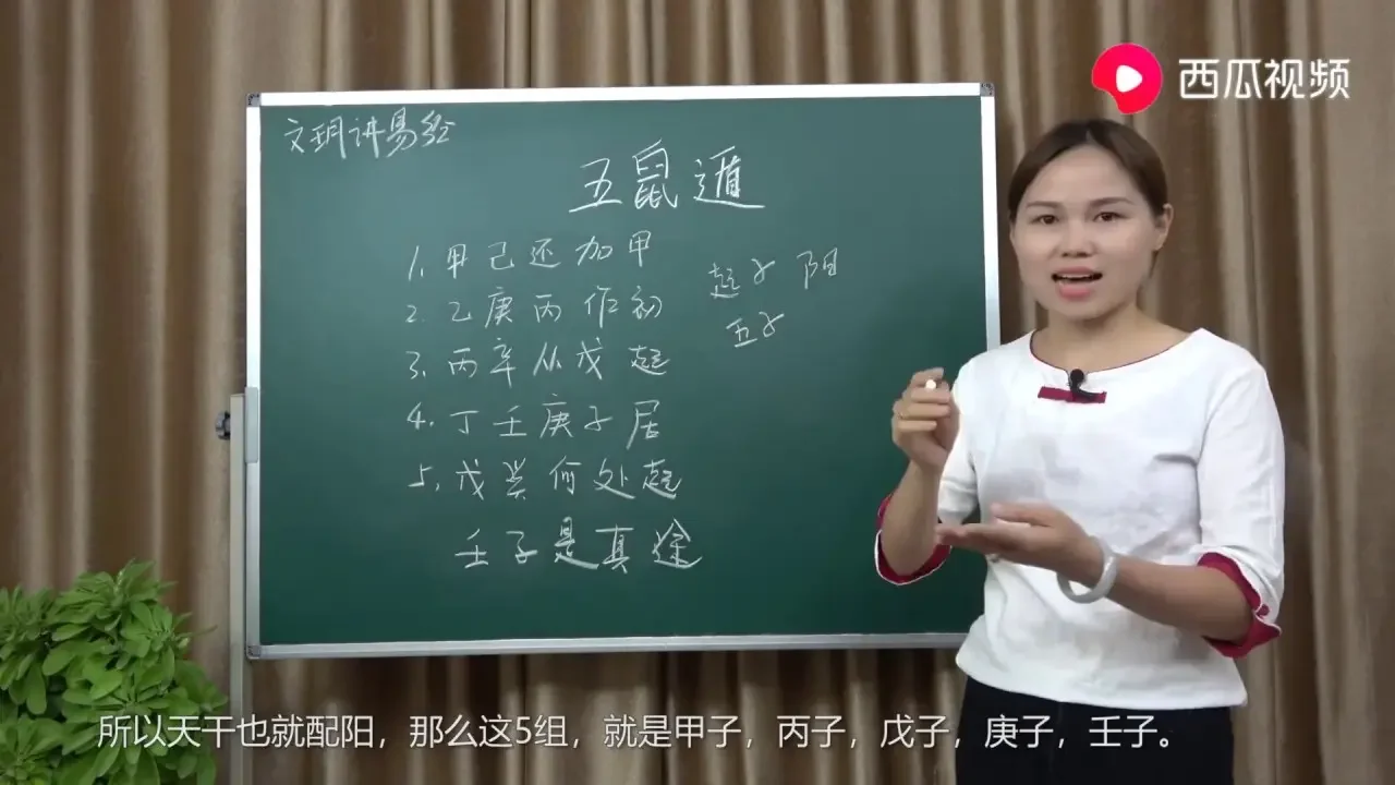 文玥讲易经《五鼠遁的推算技法，怎样把现代时间转换成八字时辰》