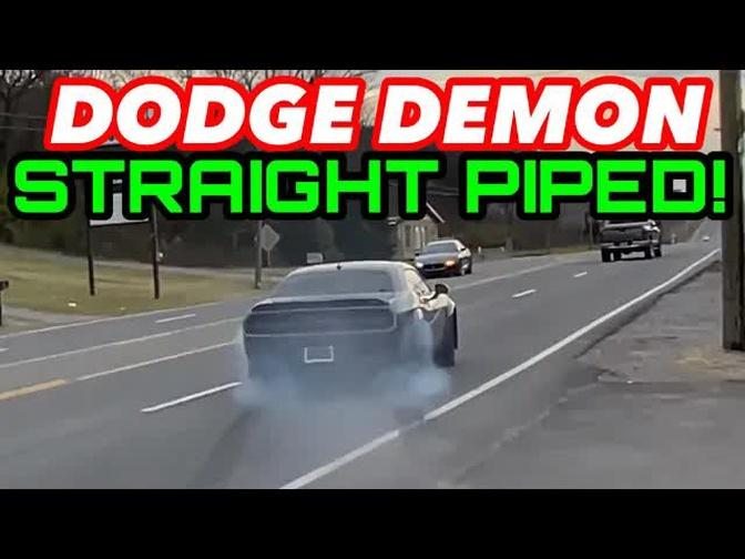 840hp! 2018 Dodge Demon 6.2L SUPERCHARGED HEMI V8 DUAL EXHAUST w/ STRAIGHT PIPES!
