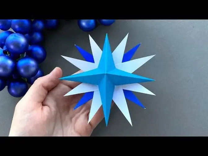 How to make an easy paper star for christmas.