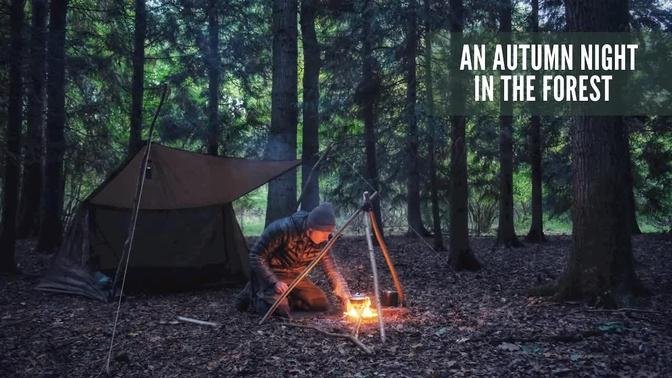Solo Bushcraft Camp with the OneTigris Backwoods Bungalow 2.0 Tent | Campfire Cooking | Firecraft