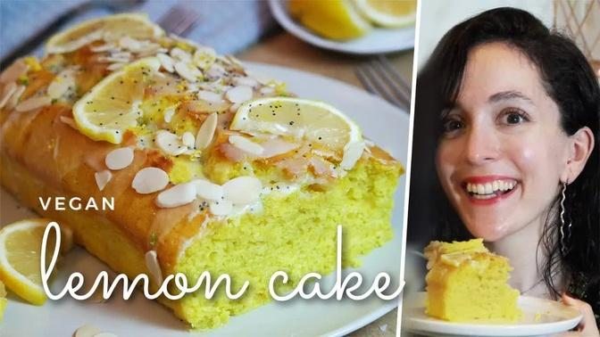 🍋 Lemon Cake Recipe 🍋 VEGAN Moist Starbucks Lemon Loaf | Drizzle Lemon Eggless Pound Cake with Ici