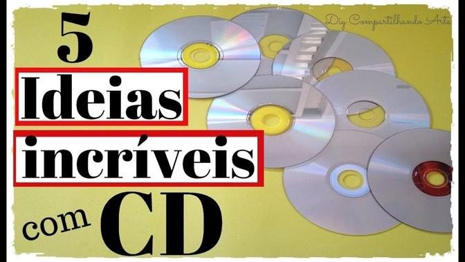 5 DIYs COM CD_ IDEIAS INCRÍVEIS DE ARTESANATOS COM CD VELHOS Compartilhando Arte