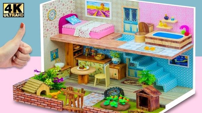 DIY Miniature Cardboard House #65 ❤️ How To Build Amazing Miniature Farmhouse from Cardboard (Craft)