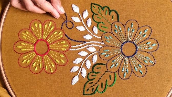 Hand Embroidery Designs Patterns Tutorial !