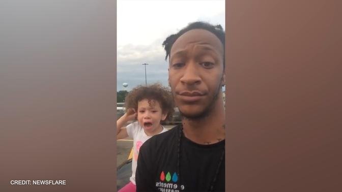 When spoiled kids get told NO in Walmart: Watch this US dad teach his daughter a lesson in viral vid