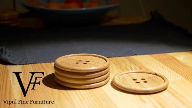 Making Wooden Button Coasters 