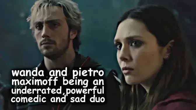 wanda and pietro maximoff being an underrated powerful, comedic and sad duo in under four minutes