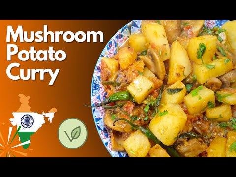 How To Make Mushroom Potato Curry | Vegan | Indian Vegetarian Recipes