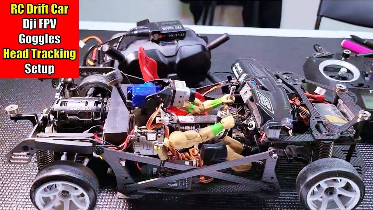 DJI Goggles Air Unit HEAD TRACKING FPV setup on RC Drift Car