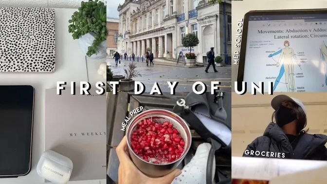 First Day Of Uni Vlog | Grocery Shopping, Lunch Prep, New Planners & First Day of Med School! |