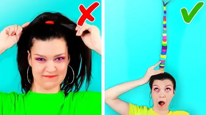 BRILLIANT HAIR HACKS AND TIPS || Funny Hair Situations And Problems by 123  GO!