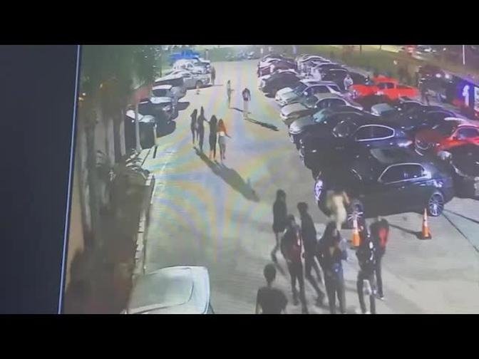 Surveillance video shows chaos following shooting outside Houston event center