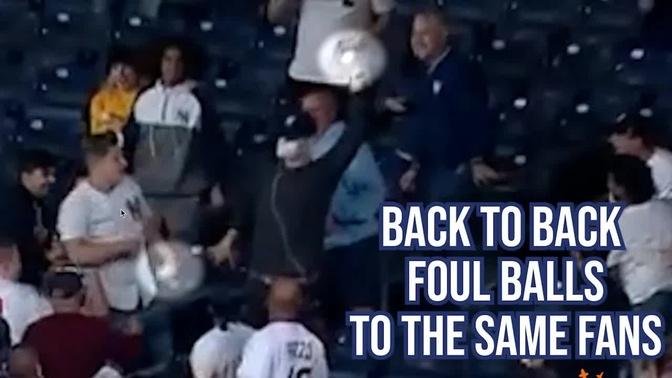 Back to back foul balls to the same fans, a breakdown