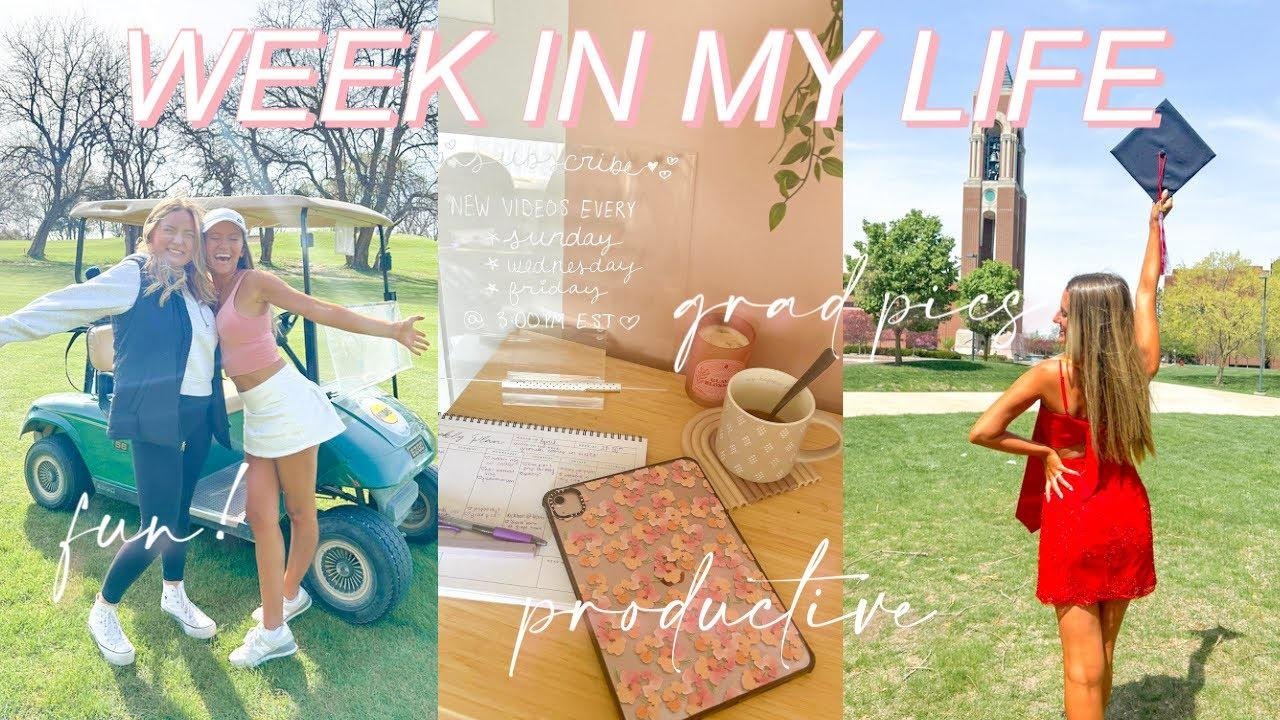 A WEEK IN MY LIFE: graduation photos, hauls, coffee shops, golfer wife vibes, + MORE!