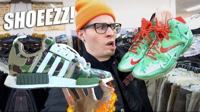 LEBRON 11s IN THE THRIFT | BAPE NMDS AT THE FLEA! Trip to the Thrift #161