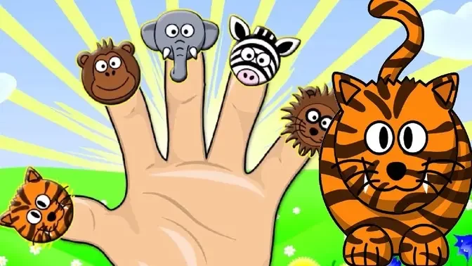 Animals Finger Family Song | Wild Animal Fingers Song for Toddlers | Kids  Learning Videos