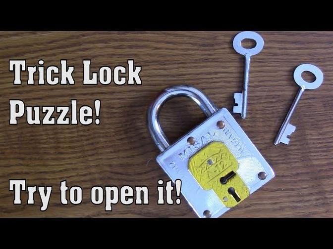 Best Trick Lock YET!! Two Keys. Two Keyholes. One solution!