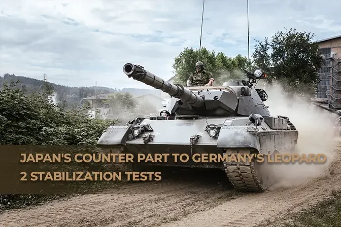 Japan's counter part to Germany's Leopard 2 stabilization tests