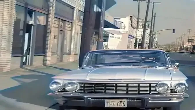 Los Angeles 1960s in color [60fps, Remastered] w/sound design added
