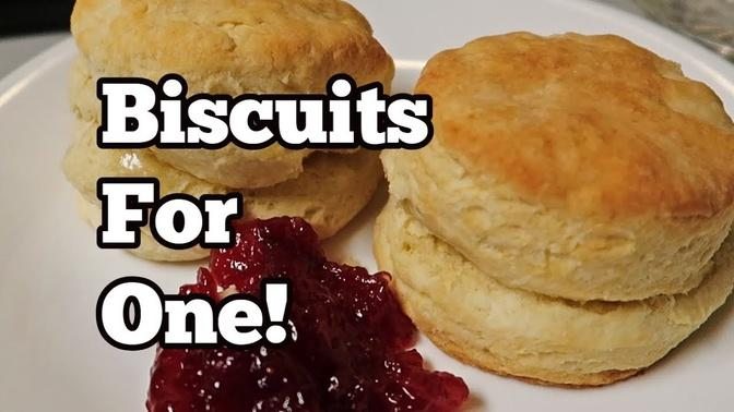Biscuits for One (only 3 ingredients) Bake 10-14 minutes at 425 until golden