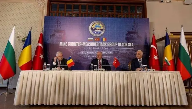 Turkey, Romania, Bulgaria sign deal to clear floating Black Sea mines