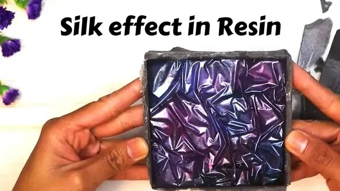 Resin coaster without molds/Silk effect resin coaster/Art and craft/ Resin art/CreativeCat