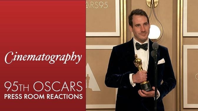 Cinematography | James Friend | Oscars95 Press Room Speech