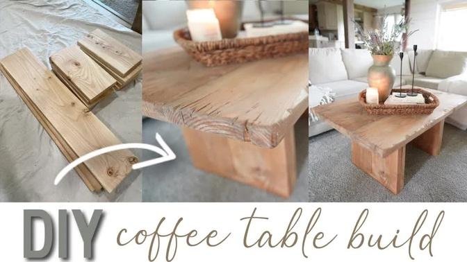 DIY $50 Coffee Table - EASY Build! Rustic Farmhouse Coffee Table