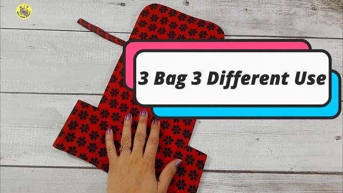3 Handbags !!! 3 Different Design !!! Step By Step Tutorial !!!