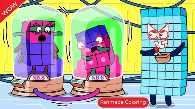 Are You NB 8 or NB 6? Numberblocks Fanmade Coloring Story
