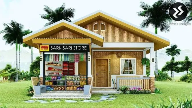 Amakan House Design With STORE 2 Bedrooms 7 Meters X 11 Meters 