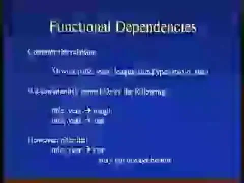 Lecture - 8 Functional Dependencies and Normal Form