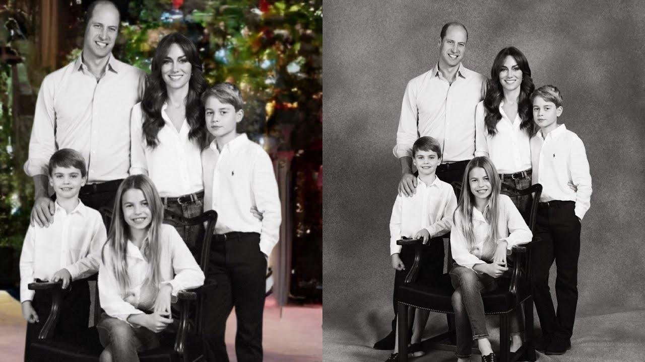A Heartwarming Family Portrait: Prince and Princess of Wales, released Christmas card