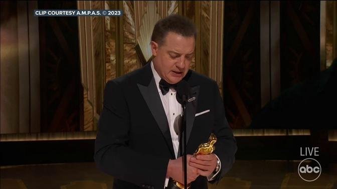Brendan Fraser's acceptance speech for Best Actor at 2023 Oscars