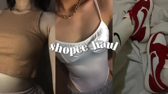 SHOPEE TRY ON HAUL: Basic & Comfy (bodysuit, tops & accessories under 50php) | Philippines