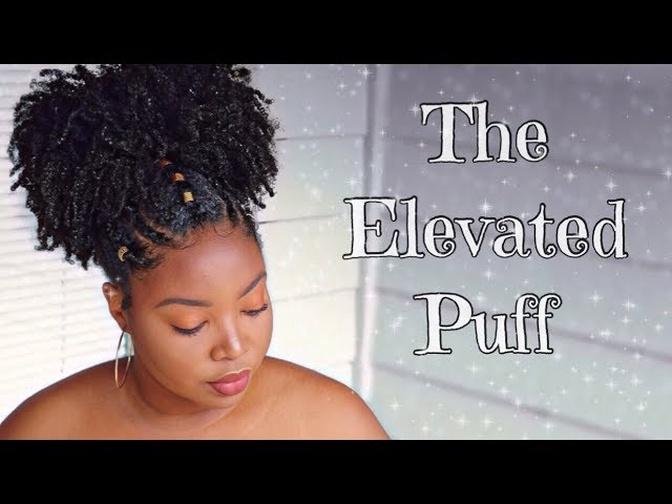 Cute Natural Hairstyle | The Elevated Puff