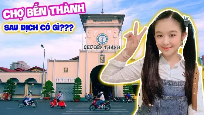 Bảo Ngọc lội mưa khám phá chợ Bến Thành sau dịch có gì__