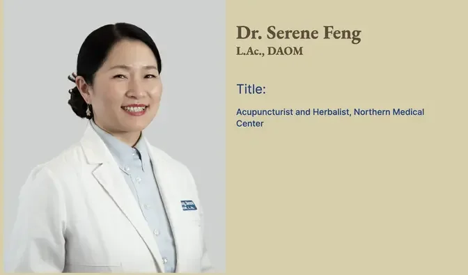 Dr. Serene Feng is a licensed acupuncturist and certified herbalist