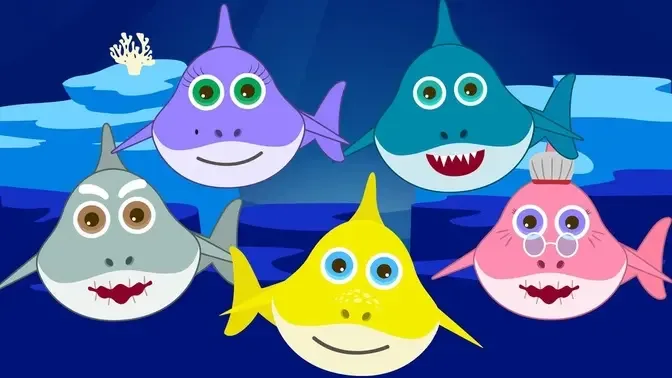 Baby Shark Nursery Rhymes Baby Shark Cartoon Finger Family Sing & Dance  Animal Video