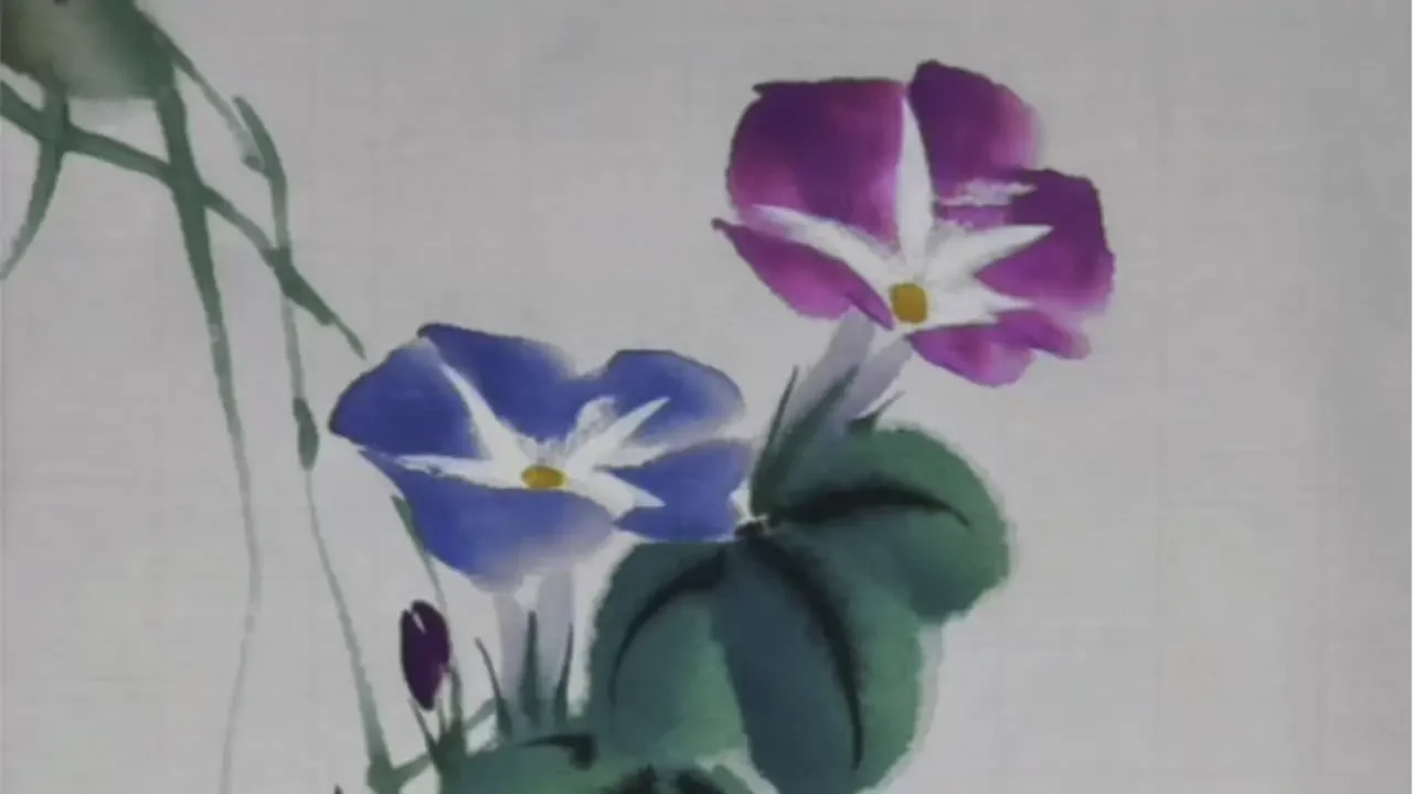 寫意牽牛花的畫法