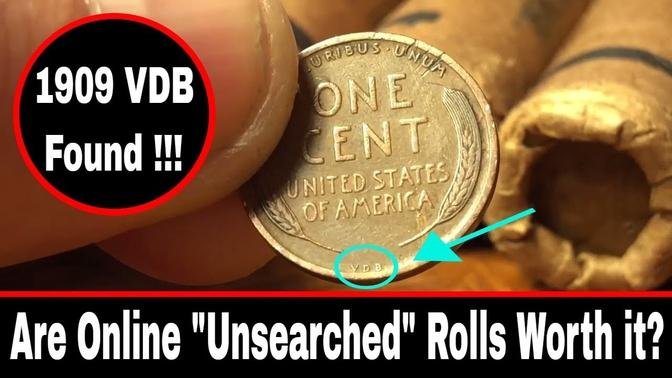 "Unsearched” Wheat Penny Rolls Bought Online